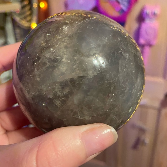 Blue rose quartz sphere - Picture 9 of 15